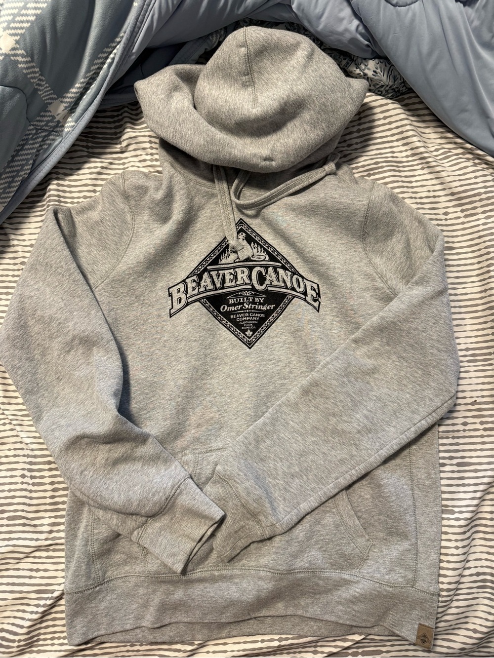 Beaver canoe large hoodie